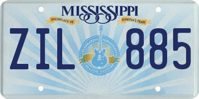 MS license plate ZIL885