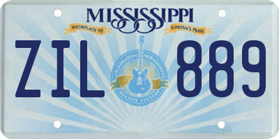 MS license plate ZIL889