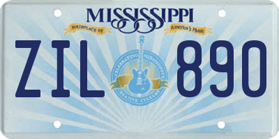 MS license plate ZIL890
