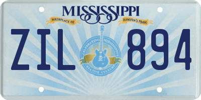 MS license plate ZIL894