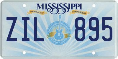 MS license plate ZIL895