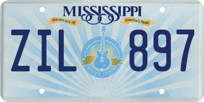 MS license plate ZIL897