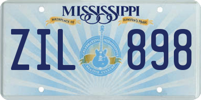 MS license plate ZIL898