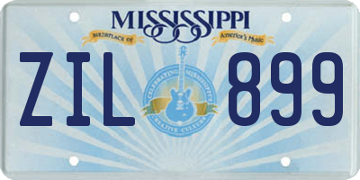 MS license plate ZIL899
