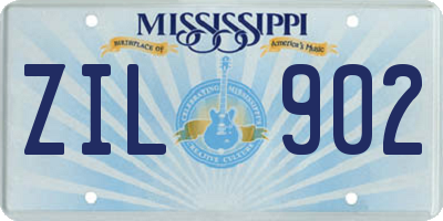 MS license plate ZIL902