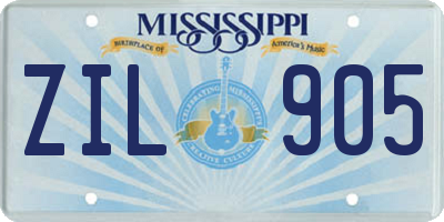 MS license plate ZIL905
