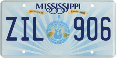 MS license plate ZIL906