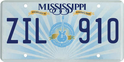 MS license plate ZIL910