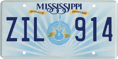 MS license plate ZIL914