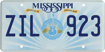 MS license plate ZIL923