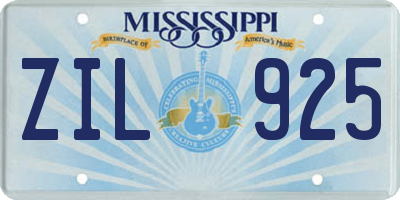 MS license plate ZIL925
