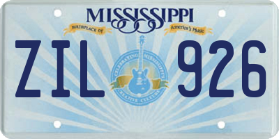 MS license plate ZIL926