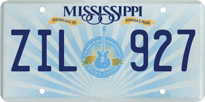 MS license plate ZIL927