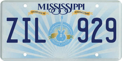 MS license plate ZIL929