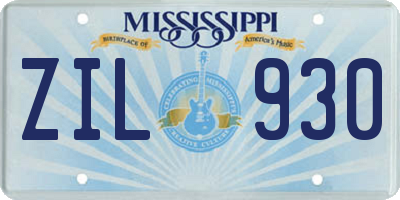 MS license plate ZIL930
