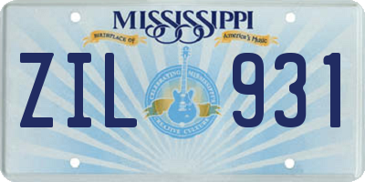 MS license plate ZIL931
