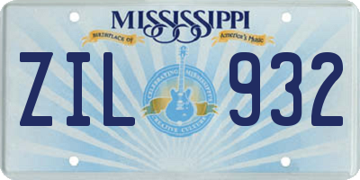 MS license plate ZIL932