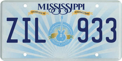 MS license plate ZIL933