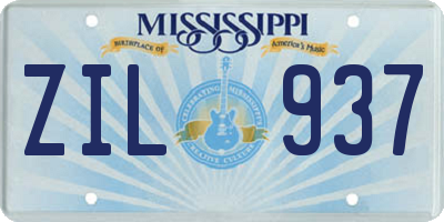 MS license plate ZIL937