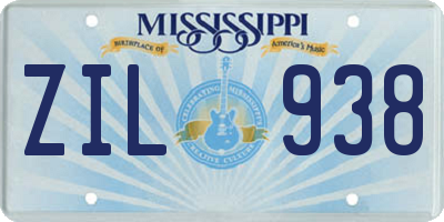 MS license plate ZIL938