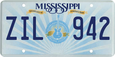 MS license plate ZIL942