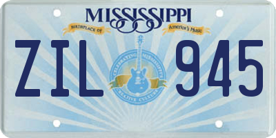 MS license plate ZIL945
