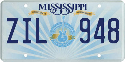 MS license plate ZIL948