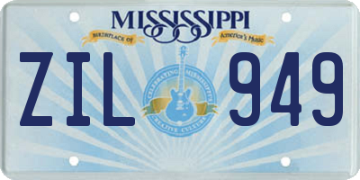 MS license plate ZIL949