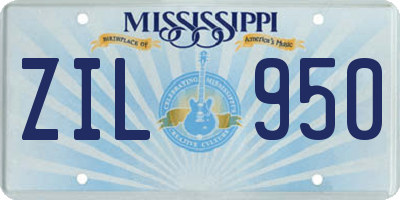 MS license plate ZIL950