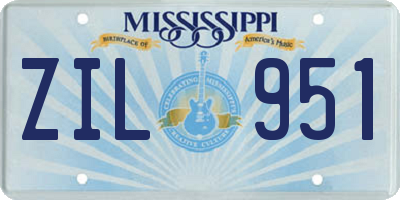 MS license plate ZIL951