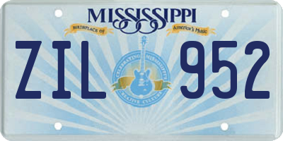 MS license plate ZIL952