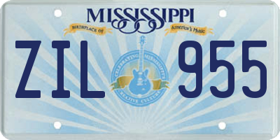 MS license plate ZIL955