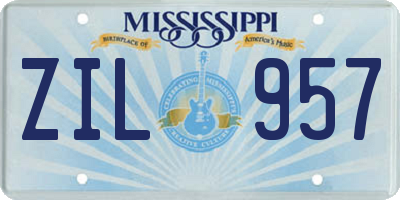 MS license plate ZIL957