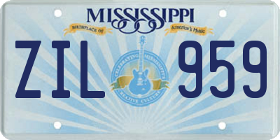 MS license plate ZIL959