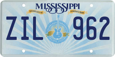 MS license plate ZIL962