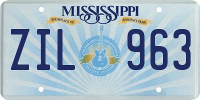MS license plate ZIL963