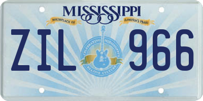 MS license plate ZIL966