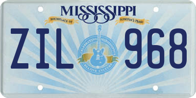 MS license plate ZIL968
