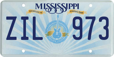 MS license plate ZIL973