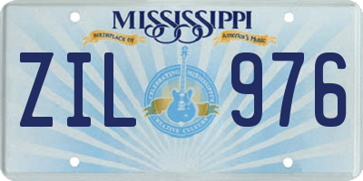 MS license plate ZIL976