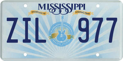 MS license plate ZIL977