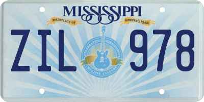 MS license plate ZIL978