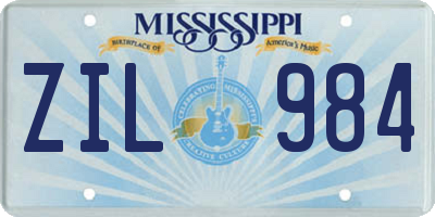 MS license plate ZIL984