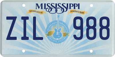 MS license plate ZIL988