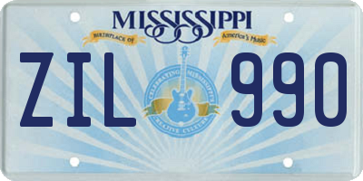 MS license plate ZIL990