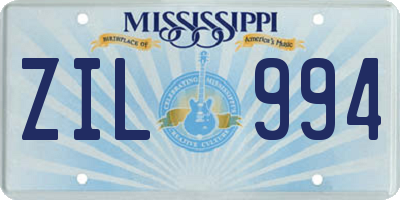 MS license plate ZIL994