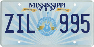 MS license plate ZIL995