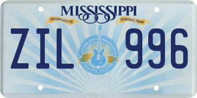 MS license plate ZIL996