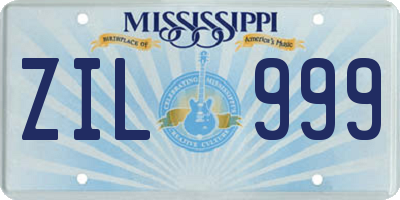 MS license plate ZIL999