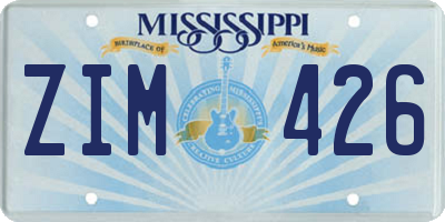 MS license plate ZIM426